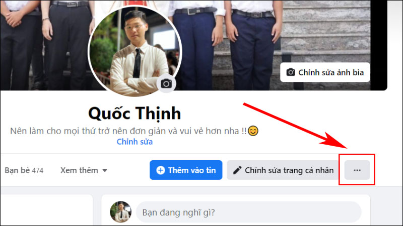 Vào trang cá nhân bằng Facebook bạn bè